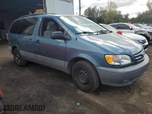 2002 Toyota Sienna LE with VIN 4T3ZF13CX2U463618, listed as a Copart auction lot 73660534 with 279,315 mi miles and Salvage Title. Bid and sale history available at carsss.com. Image 4.
