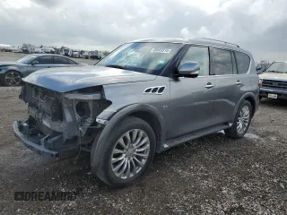 2017 Infiniti QX80 z VIN JN8AZ2NF9H9646393, wystawiony jako Copart lot #50563315 z przebiegiem Nie podano mil oraz Szkody całkowita. Historia ofert i sprzedaży dostępna na DreamBid. Obrazek 1.