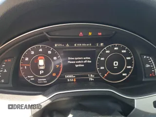 2019 Audi Q7 Premium Plus with VIN WA1LHAF75KD025255, listed as a Copart auction lot 56033515 with 54,985 mi miles and Salvage title. Bid and sale history available at DreamBid. Image 9.