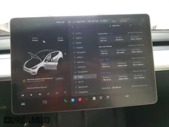 2023 Tesla Model Y Performance z VIN 7SAYGDEF6PF798103, wystawiony jako Copart lot #53607895 z przebiegiem 22 334 mil mil oraz Szkoda całkowita • Salvage title. Historia ofert i sprzedaży dostępna na DreamBid. Obrazek 9.