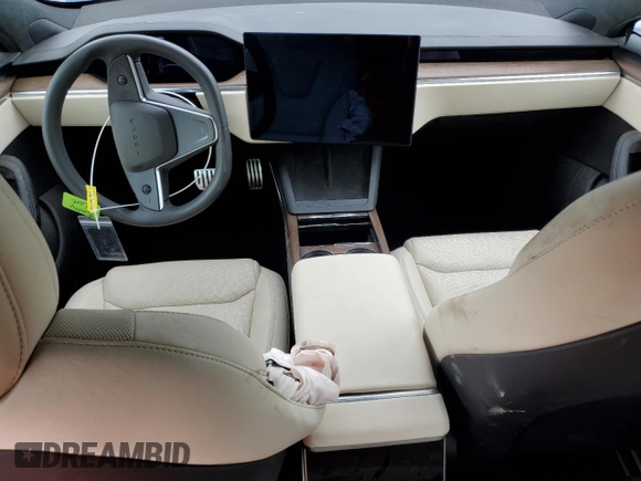 2023 Tesla Model S with VIN 5YJSA1E58PF498685, listed as a Copart auction lot 41690475 with Not provided miles and Salvage title. Bid and sale history available at DreamBid. Image 8.