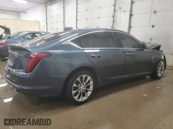2021 Cadillac CT5 Premium Luxury with VIN 1G6DT5RW8M0107836, listed as a Copart auction lot 42399015 with 37,858 mi miles and Non repairable. Bid and sale history available at DreamBid. Image 3.