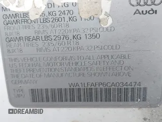 2012 Audi Q5 Premium Plus с VIN WA1LFAFP6CA034474, выставлен на аукционе IAAI как лот 42659424 с пробегом 163 952 миль миль и . История ставок и продаж доступна на DreamBid. Изображение 9.