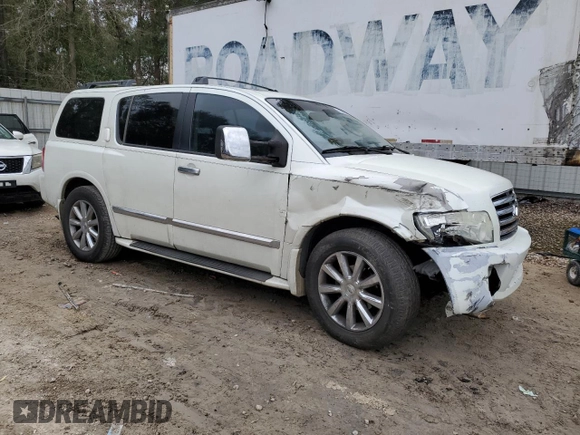 2005 Infiniti QX56 with VIN 5N3AA08C15N801291, listed as a Copart auction lot 42801095 with 730,377 mi miles and Salvage Title. Bid and sale history available at carsss.com. Image 4.