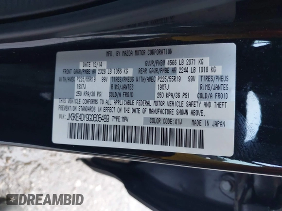 2016 Mazda CX-5 Grand Touring z VIN JM3KE4DY9G0605489, wystawiony jako IAAI lot #42085160 z przebiegiem 160 338 mil mil oraz . Historia ofert i sprzedaży dostępna na DreamBid. Obrazek 9.