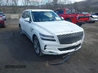 2021 Genesis GV80 with VIN KMUHCESC9MU038823, listed as a IAAI auction lot 41674128 with 82,986 mi miles and . Bid and sale history available at DreamBid. Image 1.