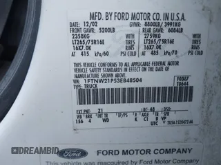 2003 Ford F-250 XL с VIN 1FTNW21P53EB48504, выставлен на аукционе IAAI как лот 41495259 с пробегом 257 559 миль миль и . История ставок и продаж доступна на DreamBid. Изображение 9.