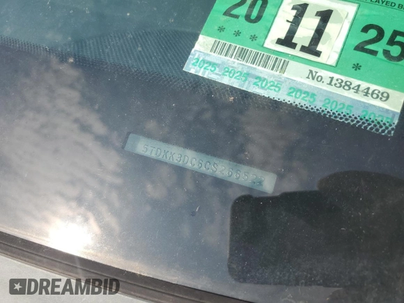 2012 Toyota Sienna LE AAS with VIN 5TDKK3DC6CS266522, listed as a Copart auction lot 62788745 with 233,596 mi miles and Salvage title. Bid and sale history available at DreamBid. Image 13.