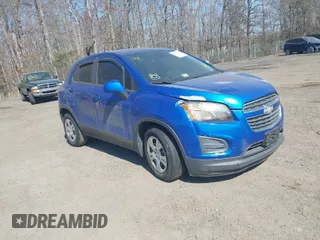 2016 Chevrolet Trax LS with VIN KL7CJKSB6GB609688, listed as a IAAI auction lot 41767569 with 86,315 mi miles. Bid and sale history available at carsss.com. Image 1.