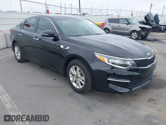 2016 Kia Optima LX with VIN 5XXGT4L37GG024243, listed as a IAAI auction lot 42098585 with 108,777 mi miles. Bid and sale history available at carsss.com. Image 1.