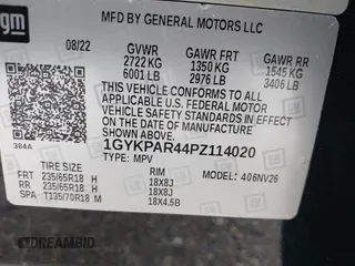 2023 Cadillac XT6 FWD Luxury with VIN 1GYKPAR44PZ114020, listed as a IAAI auction lot 41669115 with 110,305 mi miles. Bid and sale history available at carsss.com. Image 9.