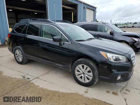 2015 Subaru Outback Premium with VIN 4S4BSBCC8F3361757, listed as a Copart auction lot 62002975 with 112,006 mi miles and Salvage title. Bid and sale history available at DreamBid. Image 4.