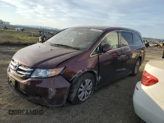 2015 Honda Odyssey with VIN 5FNRL5H6XFB065761, listed as a Copart auction lot 47125025 with 97,263 mi miles and Salvage Title. Bid and sale history available at DreamBid. Image 1.