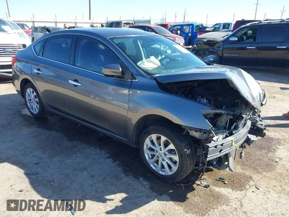 2019 Nissan Sentra SV with VIN 3N1AB7AP5KY343353, listed as a IAAI auction lot 41666933 with 81,018 mi miles and . Bid and sale history available at DreamBid. Image 1.