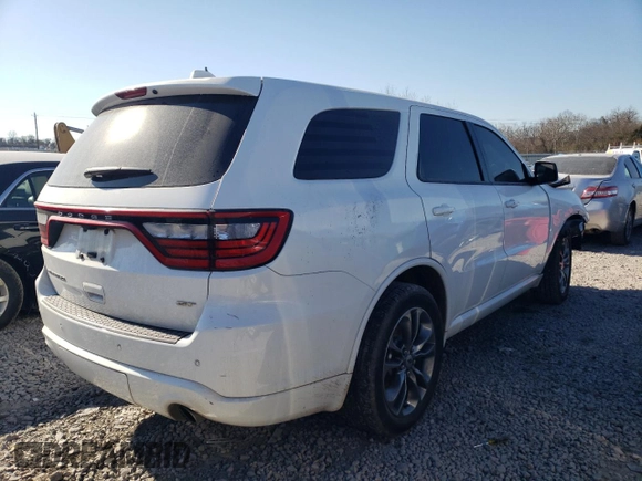 2020 Dodge Durango GT with VIN 1C4RDHDG3LC285474, listed as a Copart auction lot 41897485 with 144,093 mi miles and Salvage Title. Bid and sale history available at DreamBid. Image 3.