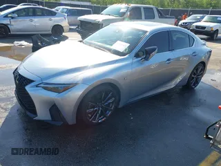 2022 Lexus IS 350 F Sport z VIN JTHGZ1B26N5053772, wystawiony jako IAAI lot #41966565 z przebiegiem 45 020 mil mil oraz . Historia ofert i sprzedaży dostępna na DreamBid. Obrazek 2.