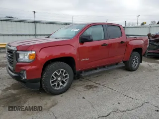 2021 GMC Canyon 4WD AT4 w/Cloth with VIN 1GTG6FENXM1185842, listed as a Copart auction lot 52574755 with 47,322 mi miles and Salvage Title. Bid and sale history available at carsss.com. Image 1.