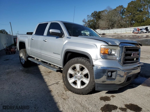 2015 GMC Sierra 1500 SLE with VIN 3GTU2UEC6FG170132, listed as a Copart auction lot 86053004 with 102,096 mi miles and Salvage Title. Bid and sale history available at carsss.com. Image 4.