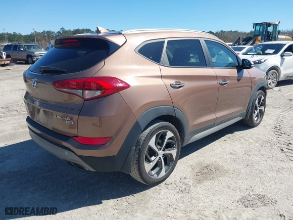 2017 Hyundai Tucson Sport with VIN KM8J3CA25HU347658, listed as a IAAI auction lot 41801178 with 92,857 mi miles. Bid and sale history available at carsss.com. Image 4.