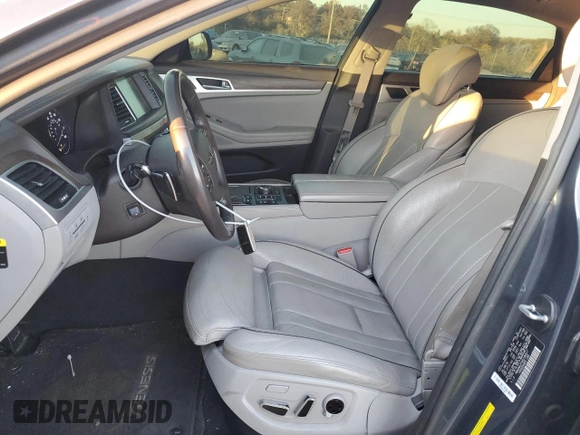 2017 Genesis G80 Ultimate with VIN KMHGN4JFXHU180517, listed as a Copart auction lot 80108534 with 88,874 mi miles and Salvage Title. Bid and sale history available at DreamBid. Image 7.