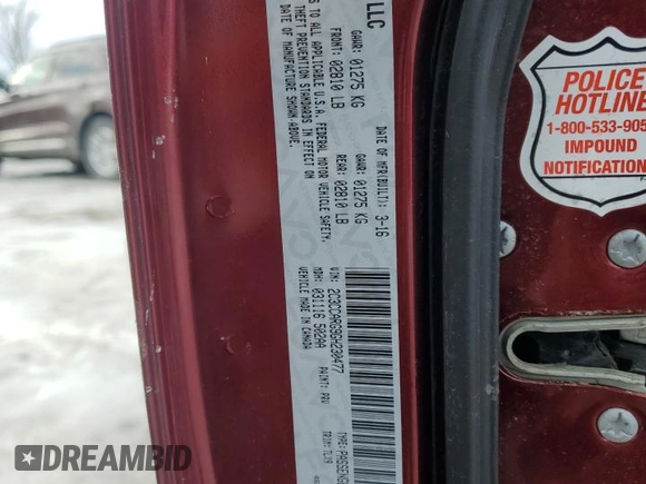 2016 Chrysler 300 Limited with VIN 2C3CCARG9GH230477, listed as a Copart auction lot 46475265 with 109,364 mi miles and Clean Title. Bid and sale history available at DreamBid. Image 12.
