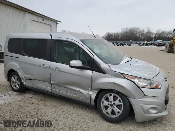 2015 Ford Transit Connect Wagon Titanium with VIN NM0GE9G76F1224395, listed as a Copart auction lot 41607845 with 199,980 mi miles and Salvage Title. Bid and sale history available at carsss.com. Image 4.