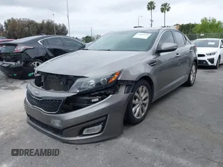 2015 Kia Optima LX with VIN 5XXGM4A75FG507392, listed as a IAAI auction lot 41889228 with 133,460 mi miles. Bid and sale history available at carsss.com. Image 2.