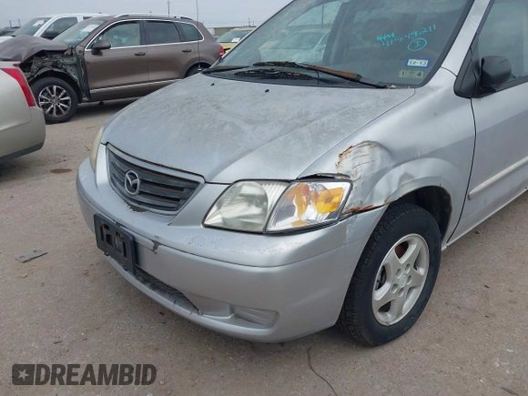 2001 Mazda MPV DX with VIN JM3LW28Y710184668, listed as a IAAI auction lot 41549211 with 1 mi miles. Bid and sale history available at carsss.com. Image 6.