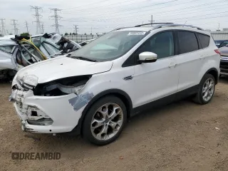 2013 Ford Escape Titanium with VIN 1FMCU0J93DUA13575, listed as a Copart auction lot 58983445 with 160,252 mi miles and Salvage title. Bid and sale history available at DreamBid. Image 1.