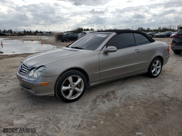 2005 Mercedes-Benz CLK-Class 3.2L with VIN WDBTK65J35F135178, listed as a Copart auction lot 43666905 with 179,824 mi miles and Clean Title. Bid and sale history available at carsss.com. Image 1.