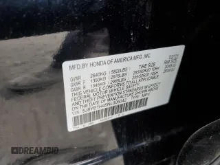 2022 Acura MDX w/Technology Package with VIN 5J8YE1H45NL005042, listed as a Copart auction lot 51951705 with 38,900 mi miles and Salvage Title. Bid and sale history available at carsss.com. Image 12.