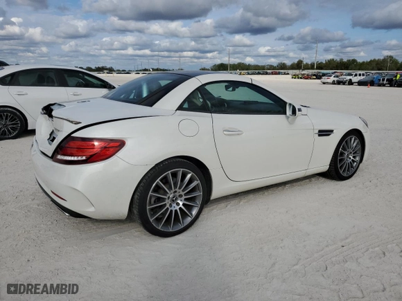 2017 Mercedes-Benz SLC with VIN WDDPK3JA7HF138747, listed as a Copart auction lot 86614014 with 36,199 mi miles and Salvage Title. Bid and sale history available at carsss.com. Image 3.