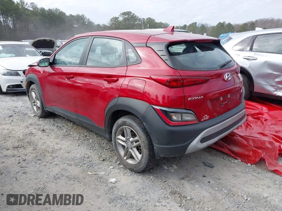2022 Hyundai Kona Preferred with VIN KM8K22AB9NU856973, listed as a IAAI auction lot 41621249 with 65,291 mi miles. Bid and sale history available at carsss.com. Image 3.