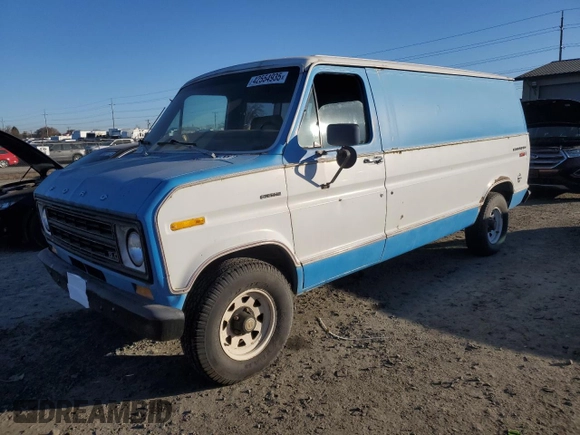 1978 Ford Econoline Cargo with VIN E14BHCE0524, listed as a Copart auction lot 42554935 with 63,728 mi miles and Clean Title. Bid and sale history available at DreamBid. Image 1.