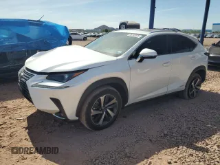 2021 Lexus NX 300h z VIN JTJGJRDZ6M5013303, wystawiony jako Copart lot #58749335 z przebiegiem 25 676 mil mil oraz Szkoda całkowita • Salvage title. Historia ofert i sprzedaży dostępna na DreamBid. Obrazek 1.