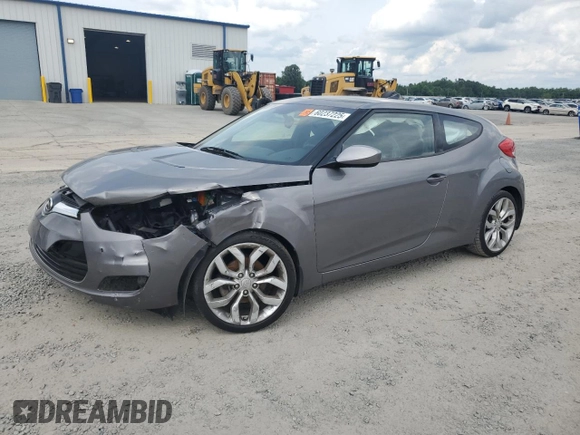 2013 Hyundai Veloster w/Red Int with VIN KMHTC6AD2DU132230, listed as a Copart auction lot 60237225 with 111,218 mi miles and Salvage title. Bid and sale history available at DreamBid. Image 1.