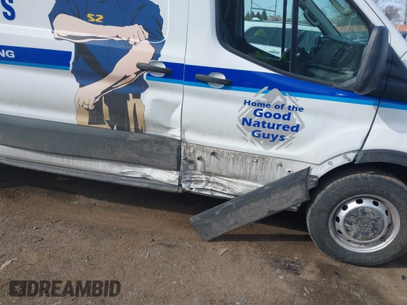 2021 Ford Transit Cargo with VIN 1FTBR1C80MKA48548, listed as a IAAI auction lot 41509103 with 87,523 mi miles and . Bid and sale history available at DreamBid. Image 17.