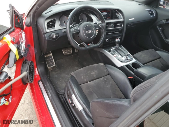 2015 Audi S5 Premium Plus with VIN WAUCGAFR2FA011070, listed as a Copart auction lot 82322094 with 123,806 mi miles and Salvage Title. Bid and sale history available at carsss.com. Image 8.