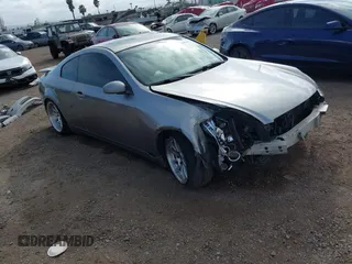 2004 Infiniti G35 Coupe w/Leather with VIN JNKCV54E24M307846, listed as a IAAI auction lot 41692572 with 156,231 mi miles. Bid and sale history available at carsss.com. Image 1.