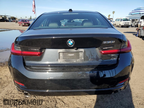 2023 BMW 3 Series 330i with VIN 3MW69FF04P8C91836, listed as a Copart auction lot 48255555 with 27,514 mi miles and Salvage Title. Bid and sale history available at carsss.com. Image 6.