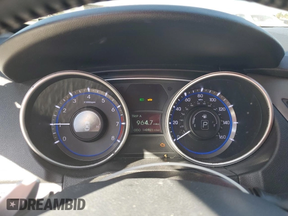 2013 Hyundai Sonata Limited with VIN 5NPEC4AC3DH726943, listed as a Copart auction lot 43022065 with 140,965 mi miles and Salvage Title. Bid and sale history available at DreamBid. Image 9.