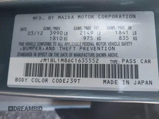 2012 Mazda 3 i Grand Touring z VIN JM1BL1M86C1635552, wystawiony jako IAAI lot #42589476 z przebiegiem 73 731 mil mil oraz . Historia ofert i sprzedaży dostępna na DreamBid. Obrazek 9.