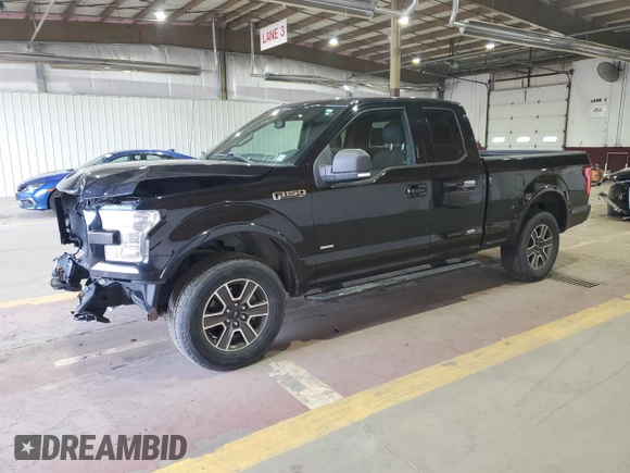 2017 Ford F-150 XL with VIN 1FTEX1EP3HFA17932, listed as a Copart auction lot 57824625 with 98,342 mi miles and Salvage title. Bid and sale history available at DreamBid. Image 1.
