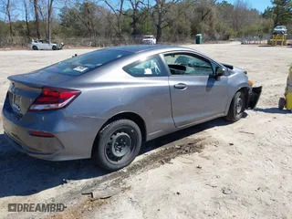 2015 Honda Civic Coupe LX with VIN 2HGFG3B5XFH509728, listed as a IAAI auction lot 41669745 with 96,465 mi miles. Bid and sale history available at carsss.com. Image 4.