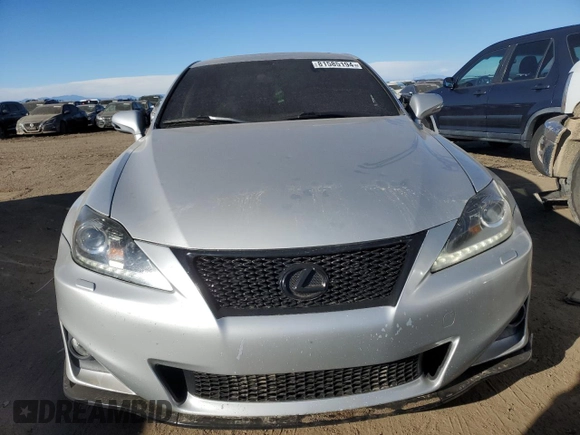 2012 Lexus IS 350 with VIN JTHCE5C2XC5002465, listed as a Copart auction lot 81585194 with 192,408 mi miles and Salvage title. Bid and sale history available at DreamBid. Image 5.