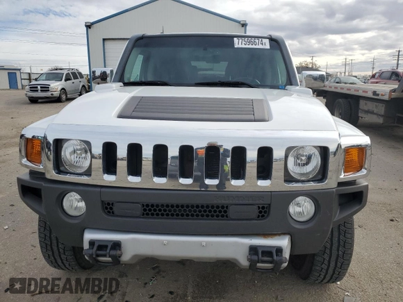 2009 Hummer H3 SUV Luxury with VIN 5GTEN13E298106011, listed as a Copart auction lot 77596674 with 143,356 mi miles and Salvage Title. Bid and sale history available at carsss.com. Image 5.