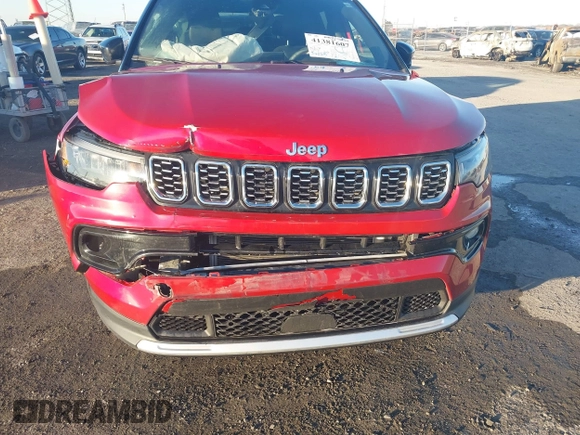 2024 Jeep Compass Limited with VIN 3C4NJDCN2RT153013, listed as a IAAI auction lot 41381607 with 14,025 mi miles and . Bid and sale history available at carsss.com. Image 6.