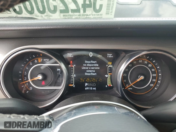 2021 Jeep Gladiator High Altitude с VIN 1C6HJTFG0ML543298, выставлен на аукционе Copart как лот 54225085 с пробегом 69 115 миль миль и Списание • Salvage title. История ставок и продаж доступна на DreamBid. Изображение 9.