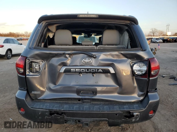 2020 Toyota Sequoia Limited with VIN 5TDKY5G1XLS075142, listed as a Copart auction lot 88952165 with 39,847 mi miles and Salvage Title. Bid and sale history available at carsss.com. Image 6.