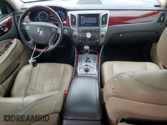 2013 Hyundai Equus Signature with VIN KMHGH4JH5DU064421, listed as a Copart auction lot 49272045 with 129,449 mi miles and Salvage Title. Bid and sale history available at DreamBid. Image 8.